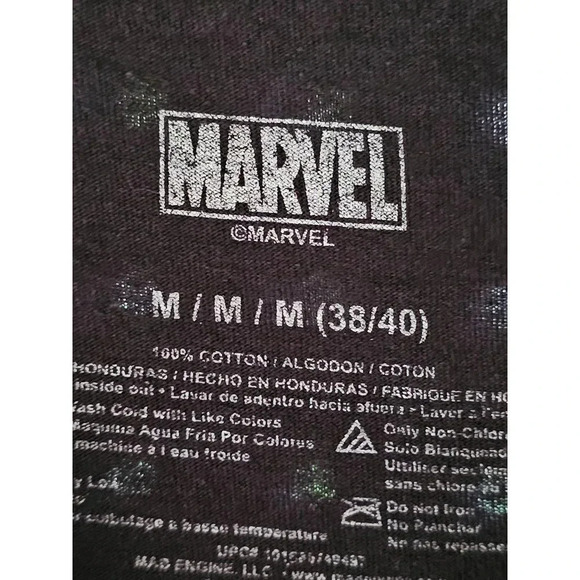 Men's Black Marvel Venom Short-Sleeved Tee - Size Medium (38/40) EUC - Picture 4 of 4